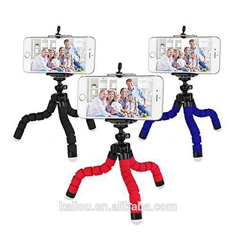 Factory direct sale hot universal mini flexible sponge tripod holder bracket for **