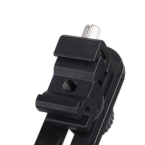 Universal Camera Flash Bracket 2 Hot shoes Umbrella Holder Swivel Light Stand Bracket for Speed light Photo Studio Accessories