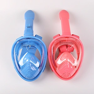 Kaliou 2019 Hot New 180 degree view Kids Snorkeling Mask Full Face Dive Mask for Kids Children Junior with Go pro Mount Adapter