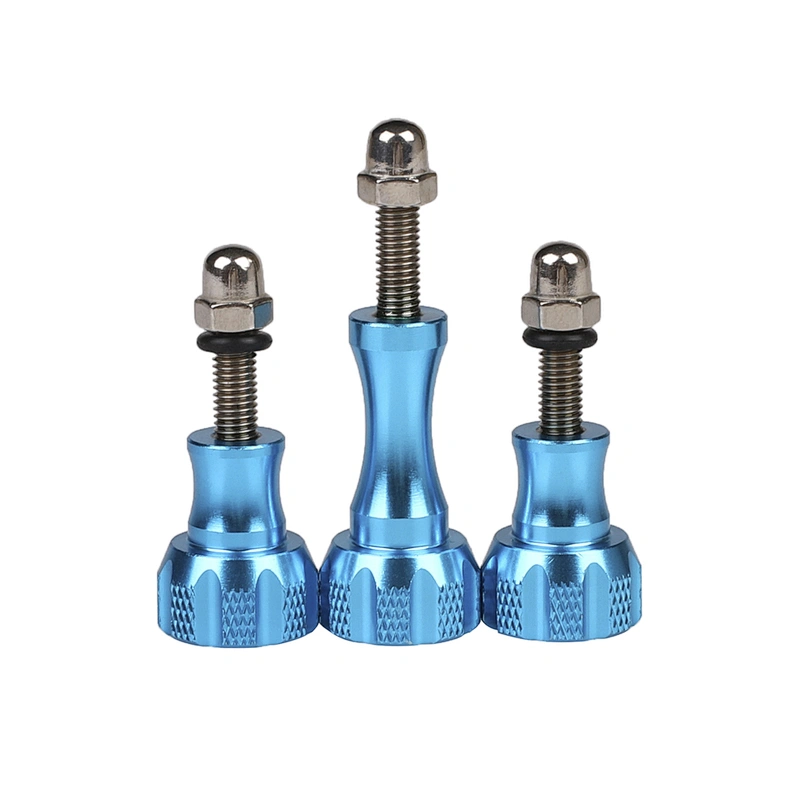 Kaliou Aluminium Go pro Mount Adapter Long Knob Bolt Nut Thumb Screw Cap Bolt Adjust Pivot for GoPros 7 6 5 4 3 2 Sj4000 SJ5000