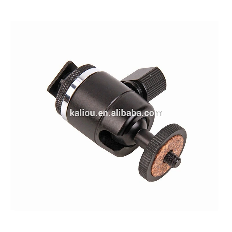 Kaliou Swivel Camera Tripod Flash Hotshoe Hot Shoe BALL Head Mount Tripod 1/4 3/8