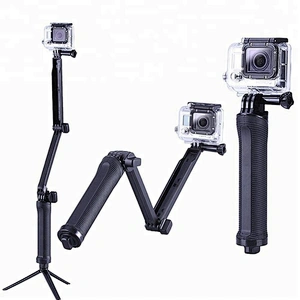 3 in 1 3-Way Selfie Stick Adjustable Pole Grip Handle Camera Mount Tripod use for action camera