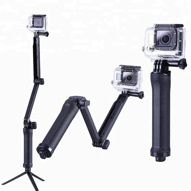 3 in 1 3-Way Selfie Stick Adjustable Pole Grip Handle Camera Mount Tripod use for action camera