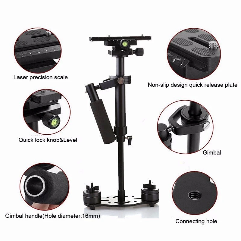 kaliou Aluminium Alloy S30 S40 S60 Handheld Video DV stabilizer dslr