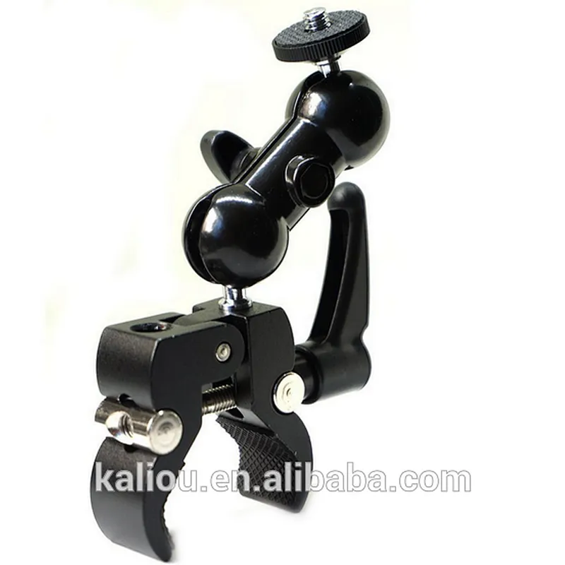 Magic Arm Adapter Double Ball head With 1/4 Hot Shoe Mount for Camera