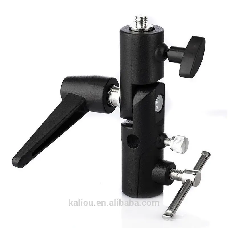 Hot Sale Whole Metal H Type Flash Bracket Stand for Mount Umbrella Holder/Ball head/Trigger/Light Adapter