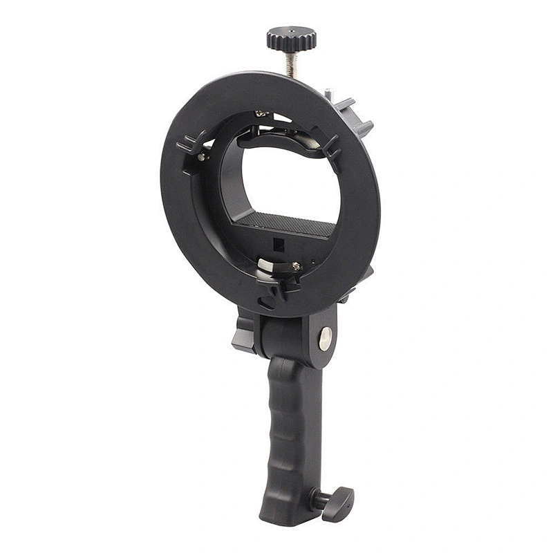 Kaliou Handheld Grip S-Type Bracket Bowens S Mount Holder for Speedlite Flash Snoot Softbox Beauty Dish Honeycomb