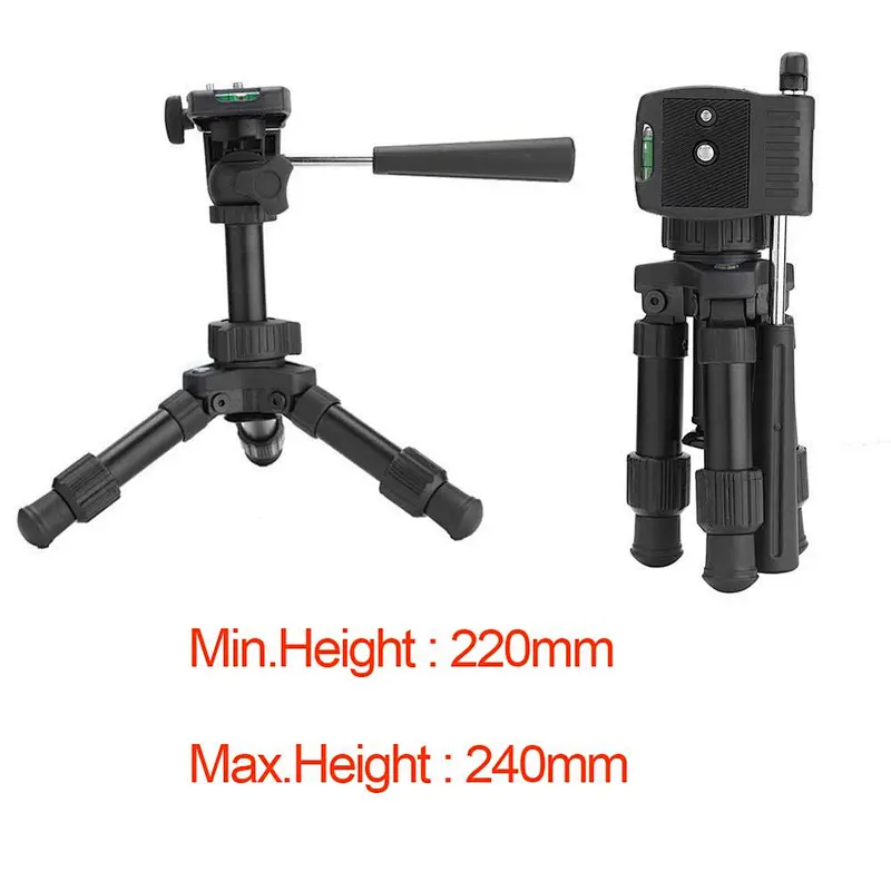 Portable Compact Desktop Macro Mini Tripod 360 Degree Ball Head 1/4 inches Quick Release Plate for Canon/Telescope