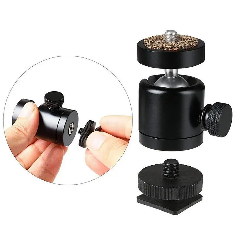 360 Swivel Camera Tripod Mini Ball Head 1/4