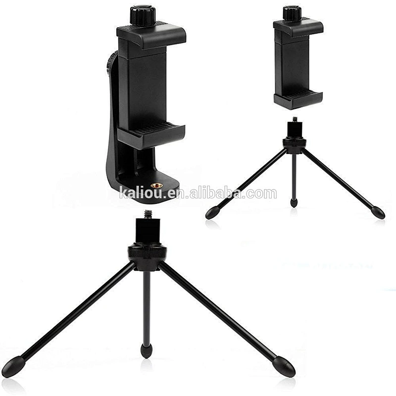 Kaliou Universal 360 Degree Rotation Selfie Tripod Mobile Holder Phone Clip for Smartphone