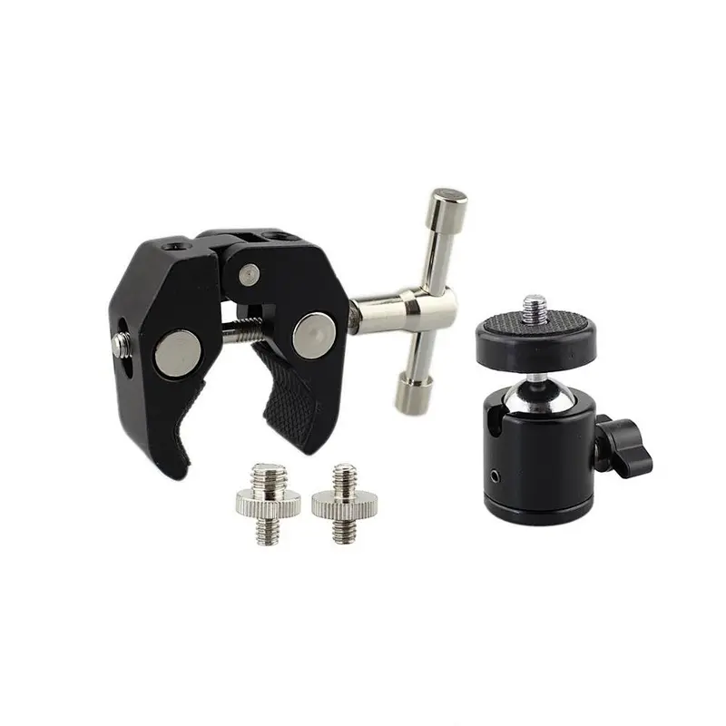 Kaliou Super Crab Clamp Ball Spherical Mount Mul-ti function Holder Light Stand Camera Attach