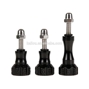 Kaliou Camera 3PCS CNC Aluminum Alloy Long/Short Thumb Knob Bolt Nut Screw Kit Helmet Bike Mount