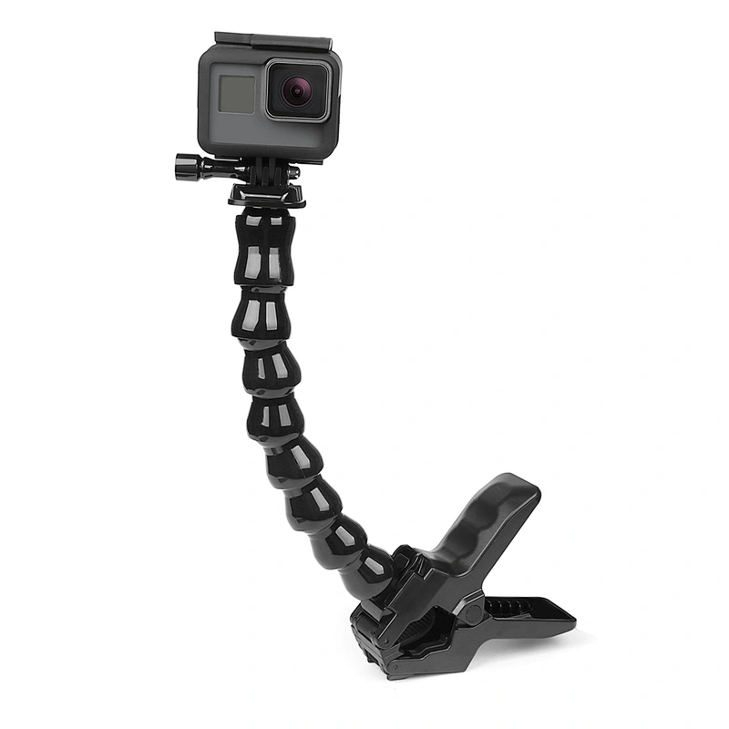 Kaliou Adjustable Jaws Flexible Clamp Mount for GoPros 7 6 5 4 Session/SJCAMSJ4000/Xiaomis XiaoYi 4K 4K+ Camera Tripod