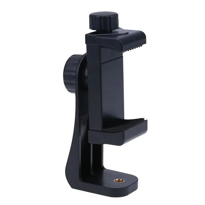 Universal 1/4 Screw Hole Phone Clip 360 Degree Rotatable Mobile Phone Clamp Broadcast Bracket for Tripod Monopod Selfie Stick