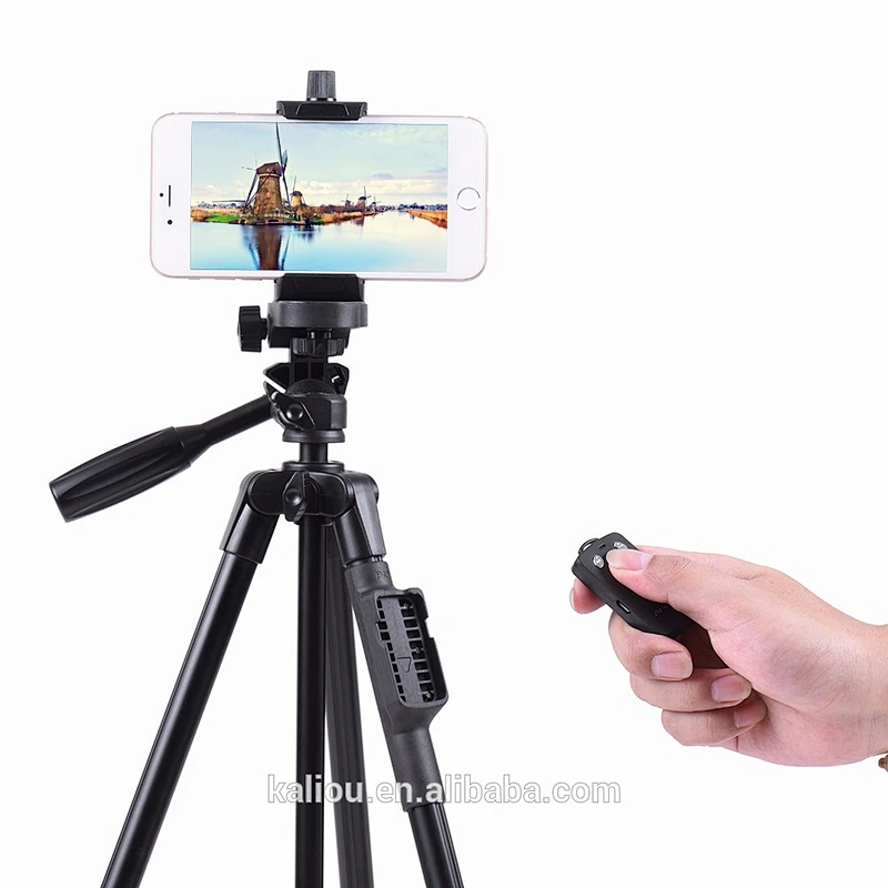 Wholesale Flexible Yunteng 5208 Camera Selfile Tripod with 3-Way Head Bluetooth Remote