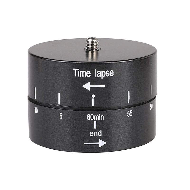 Kaliou Go pro 60min Time Lapse 360 degree Rotating Automatic Timer Tripod Head Photography Delay Tilt Head for Go Pro 7 6 5 4 3