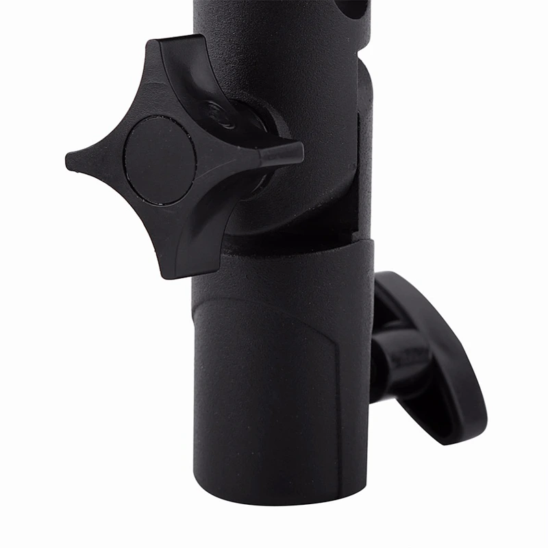 Kaliou Black Double Hot Shoe Flash Umbrella Holder Light Stand Bracket For Photo Video Photography