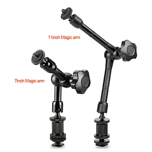 Kaliou Flexible Adjustable Camera Bracket 7 Inch 11 inch Friction Articulating Magic Arm for Camera LCD Monitor LED Light