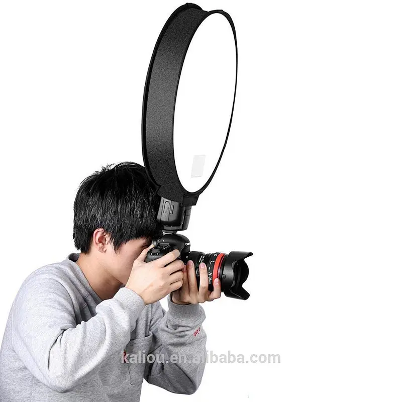 Kaliou DSLR Camera Professional 30/40cm Mini Portable Universal Round Photo Flash Diffuser Softbox