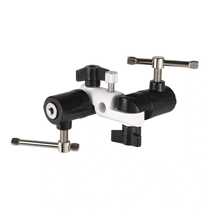 Kaliou Adjustable 3-section U-shaped Swivel Metal Flash Bracket for Camera DSLR Umbrella Holder/Ball Head/Trigger/Light Stand