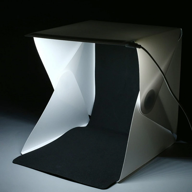 Kaliou 20cm mini Folding Lightbox Photography Studio Softbox LED Light Soft Box Camera Photo Background Box Lighting Tent Kit
