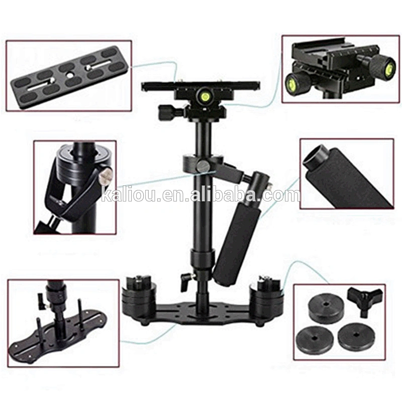 Kaliou s40 40cm aluminum alloy camera dslr video stabilizer with 360 degree rotation