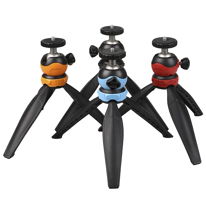 New arriving Universal Portable 23cm Camera Tripod Monopod with ball head 3-Way for smartphone/DSLR Orange/Black/Red/Blue