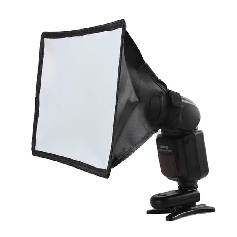 Kaliou 20cm Universal Mini Softbox Flash Diffuser Portable Camera On-top Soft Box 8 Square Photo Studio Soft Tent for Camera