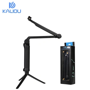 Kaliou 3 Way monopod Adjustment Handheld Selfie Stick Tripod Action Camera Adjustable Mount For GoPros 4 3+ 3 flexible tripod
