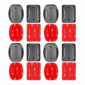 Kaliou for Gopros Accesseries Kits 16 in 1 Helemet Mount 4pcs Flat Mounts 4pcs Curved Mounts Adhesive Pads for GoPros 7 6 5 4