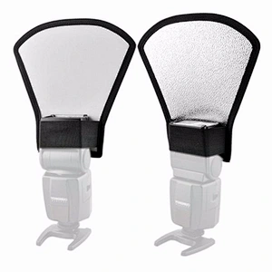 Kaliou Silver Camera Flash Diffuser Softbox Photo Flash Light Reflector For Canons Cameras Size 18.5*20.2cm