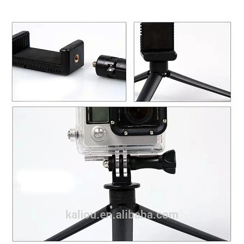 Wholesale Portable Action Camera Foldable Mini Desktop Tripod for Go Pro and Phone