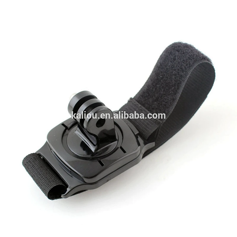 Kaliou 360度旋转腕带手带三脚架固定座，用于go pro5 4 3 2 1相机