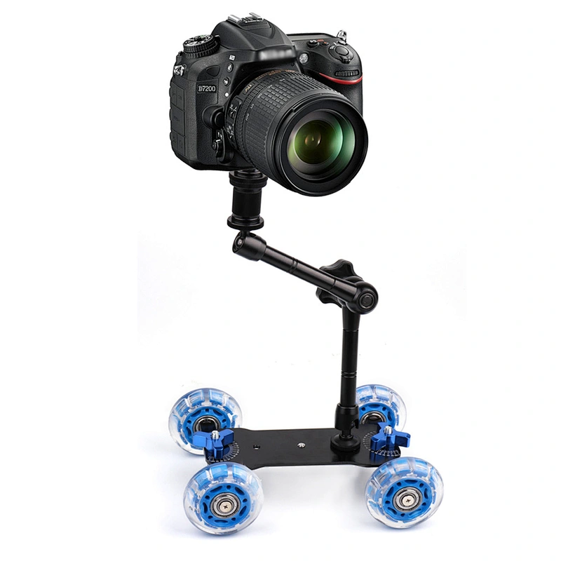 Tabletop Mobile Rolling Video Rail Skater for DSLR Camera Slider Track Camera Slider Track