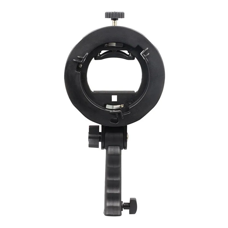Kaliou Handheld Grip S-Type Bracket Bowens S Mount Holder for Speedlite Flash Snoot Softbox Beauty Dish Honeycomb