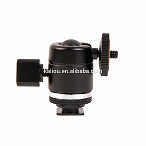 Kaliou Swivel Camera Tripod Flash Hotshoe Hot Shoe BALL Head Mount Tripod 1/4 3/8