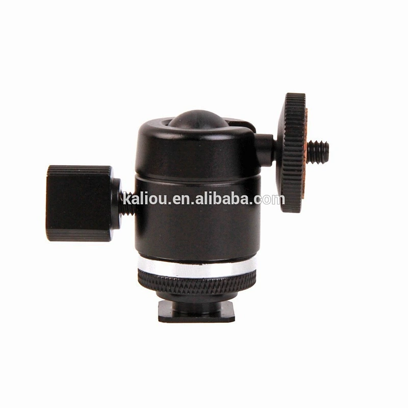 Kaliou Swivel Camera Tripod Flash Hotshoe Hot Shoe BALL Head Mount Tripod 1/4 3/8
