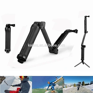 Kaliou Hot Sale Gopros Accessories 3-way Mount Selfie Monopod Stick for Gopros Heros Action Sports Cameras