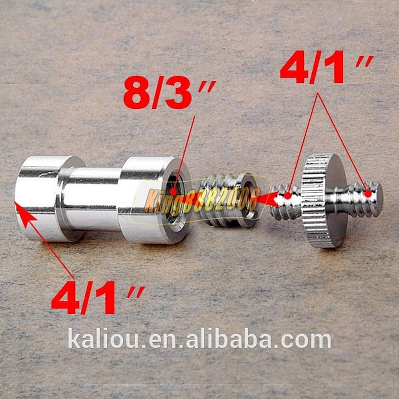 In stock 1/4 to 3/8 Metal Monopod Tripod Mount Screw Convert Adapter Flash Light Stand Bracket Holder Camera (1/4