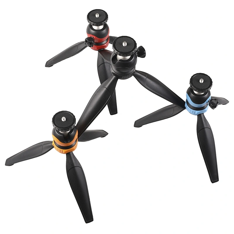 New arriving Universal Portable 23cm Camera Tripod Monopod with ball head 3-Way for smartphone/DSLR Orange/Black/Red/Blue