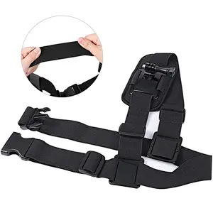 Adjustable Elastic Single/Double Shoulder Camera Chest Strap Mount Harness Belt for GoPro Hero 7, 6, 5, 4, 3+Action Camera