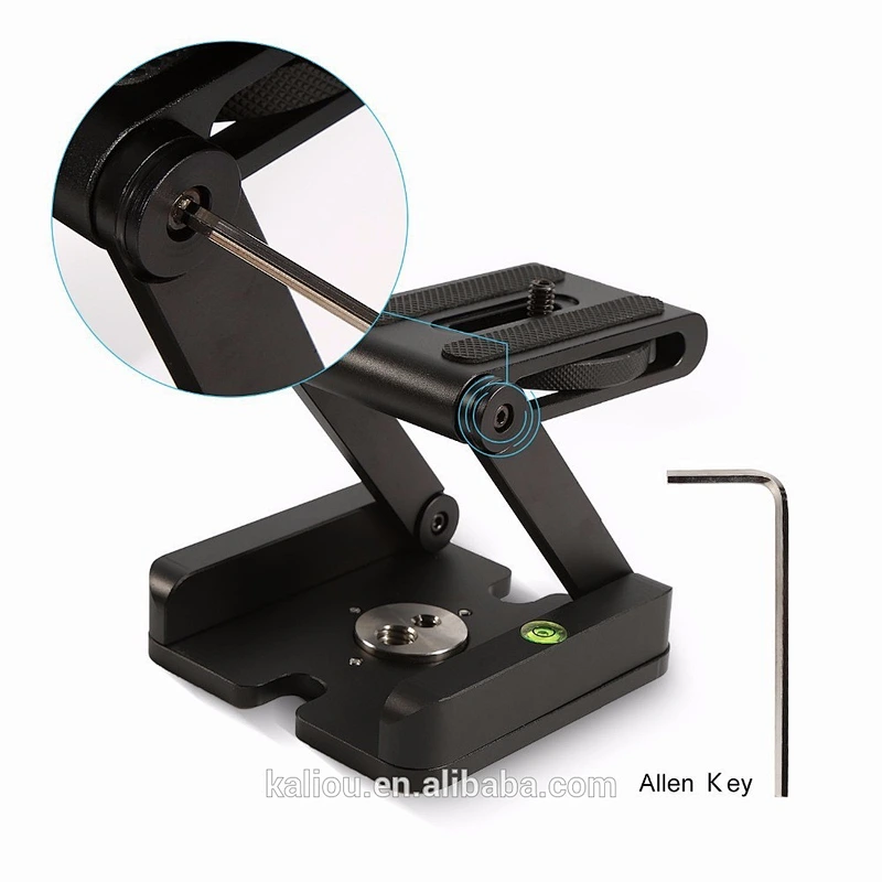 2017 New Arrival Factory Universal Tripod Head Stand Z Type Folding Go pro Mount Quick Release Plate