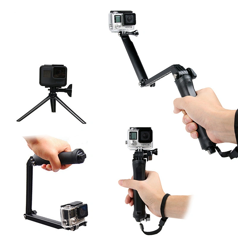 Good price selfie stick three-Way Mount monopod adjustable tripod stand for camera/cellphone yi cam camera accessories