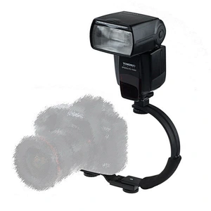 Photography Cameras Video Light Flash Multi-function Arc bracket C-type Dual Hot Shoe Bracket
