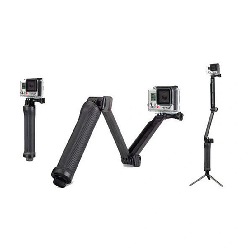Kaliou 3-way Grip Arm Tripod Monopod 3 way wired selfie stick Mount For GoproHero 4 3 3+   Camera Accessories