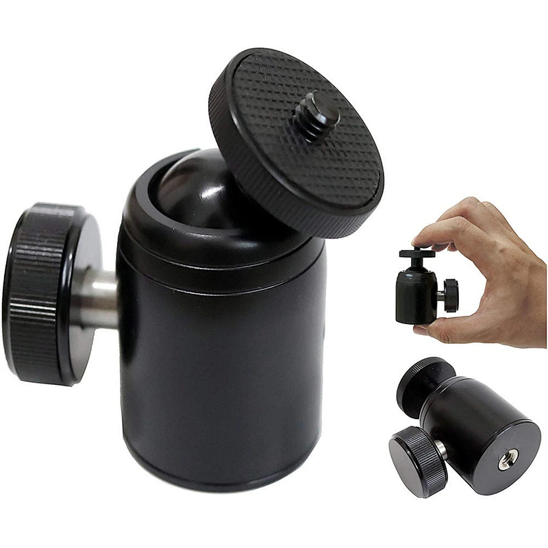 New arriving 360 Degree 1/4 tripod rotating Metal Tripod Mount Ball Head For DC Video Camera Quick Release
