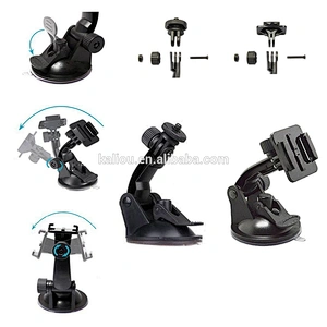 Kaliou Photographic accessories Travelling Car Mount Holder Suction Cup with Tripod Adapter for GoPros