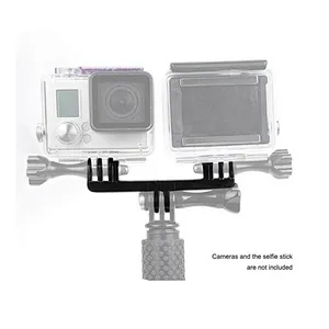 Kaliou Double Bracket Bridge Connector Adapter Tripod LED Light for Go Pro Sports Camera Accessories