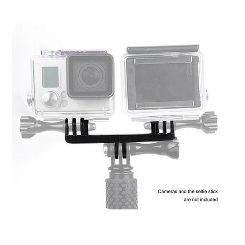 Kaliou Double Bracket Bridge Connector Adapter Tripod LED Light for Go Pro Sports Camera Accessories