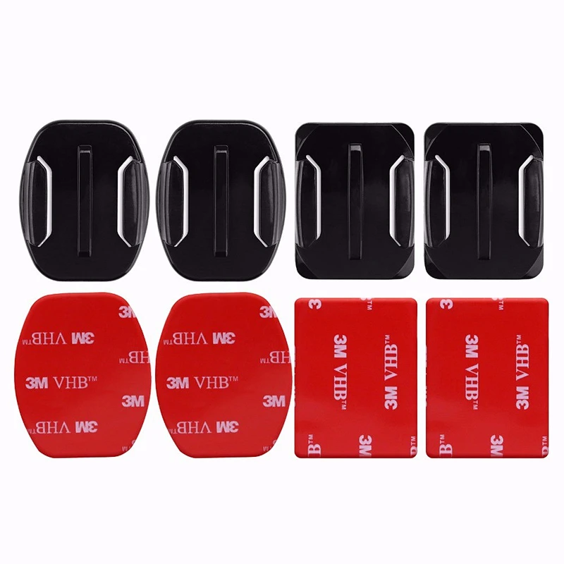 Kaliou for Gopros Accesseries Kits 16 in 1 Helemet Mount 4pcs Flat Mounts 4pcs Curved Mounts Adhesive Pads for GoPros 7 6 5 4
